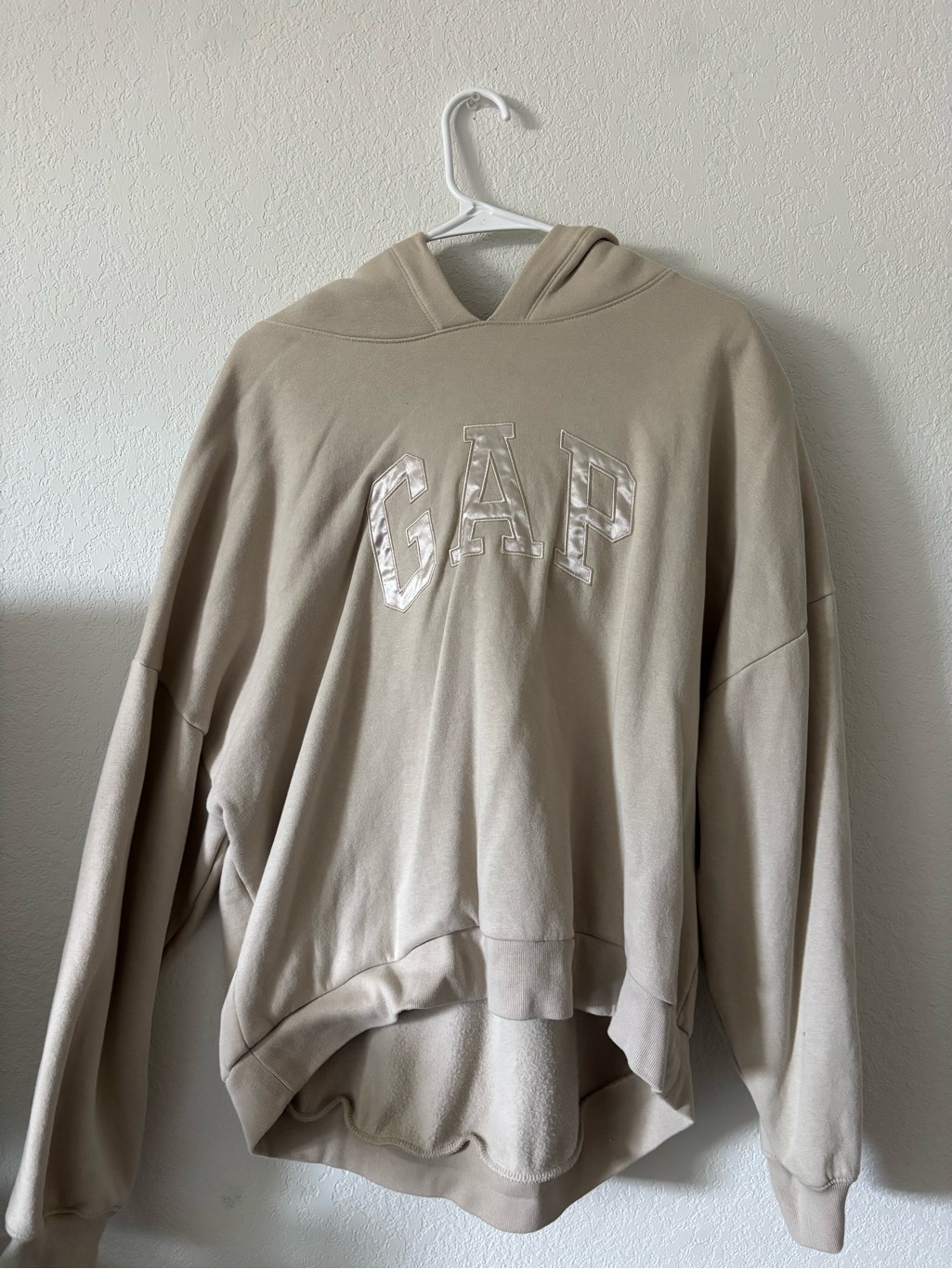 Gap Beige Hoodie With Embroidered Logo